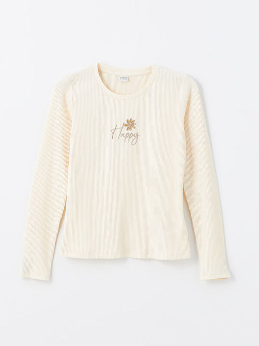 Bisiklet Yaka K?z ?ocuk Ti??rt