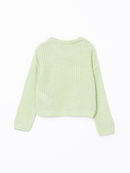 Bisiklet Yaka K?z ?ocuk Triko Kazak - Waikiki фото 3