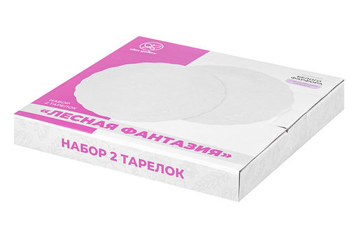 Набор тарелок круглых 2 пр. 26,5*26,5*2 см Лесная фантазия, фарфор - Elan gallery фото 5