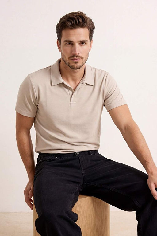Ta_ Regular/Normal Kesim Yumu_ak Tu_eli _nterlok __t__tl_ Polo Yaka T-shirt TMNSS26PO00006 - Trendyolmilla фото 2