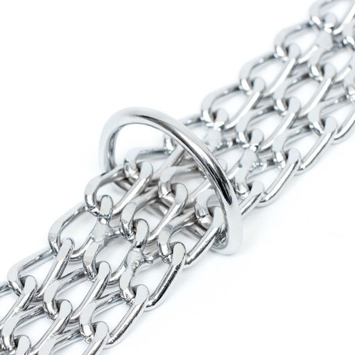 Ошейник металлический плетённый с вставкой из нейлона, 60 см х 3 мм - Пижон фото 4