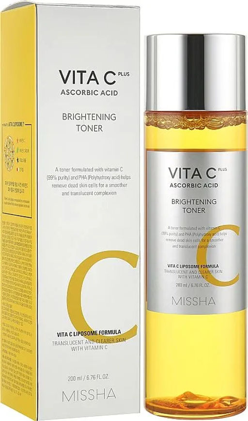 MISSHA Тонер для сияния кожи с витамином С MISSHA Vita C Plus Brightening Toner 200 мл  фото 4
