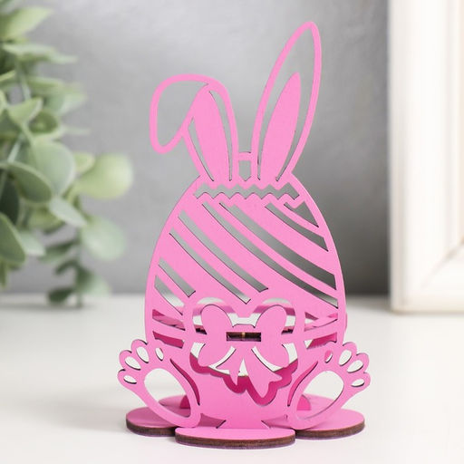 Подставка под яйцо Зайка 8,5х8,5х14,5 см (набор 4 детали) фиолетовый - Simaland фото 5