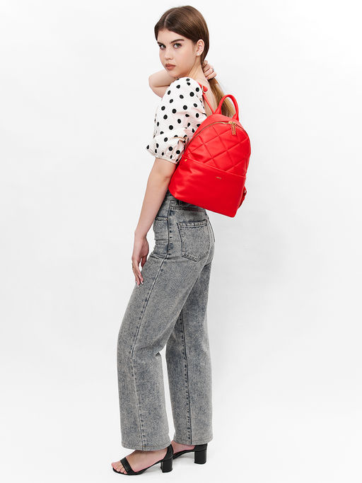 LACCOMA рюкзак Виолла-Л815-алый эко кожа хлопок  фото 2