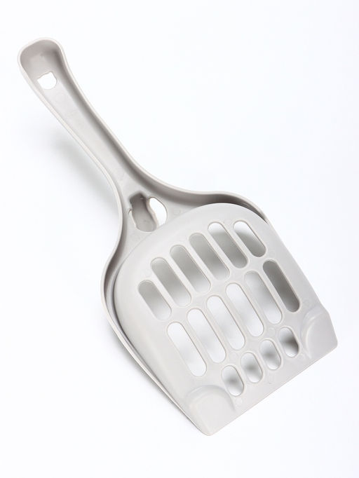 Цена за 5 шт. Совок для кошачьего туалета, 22.5×10×5 с, покрытие Soft-touch, пластик, серый