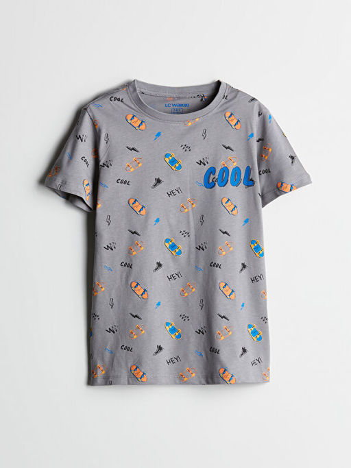 Bisiklet Yaka Erkek ?ocuk ?ortlu Pijama Tak?m?