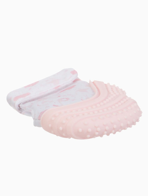 Прорезыватель на ручку для зубов «Фламинго», светло-розовый