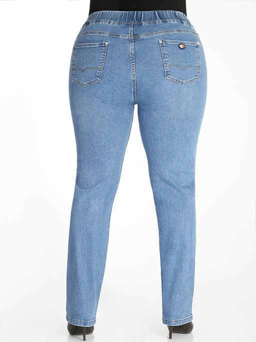 Джинсы на резинке женские стрейч - Almond фото 2