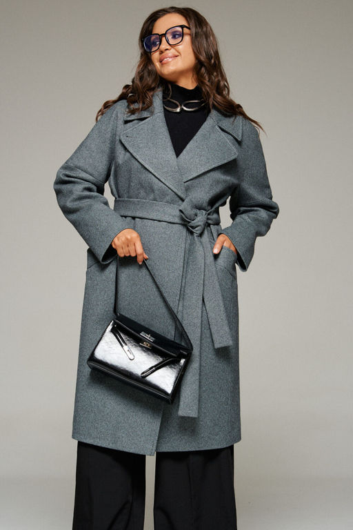 Пальто Beautiful Free 7024-Р графитовый