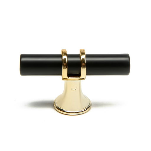 Цена за 3 шт. Ручка-кнопка CAPPIO, d=12 мм, пластик, цвет золото/черный