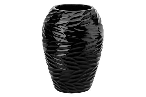 Ваза 20 см 2,25 л "Листья Ивы" черная