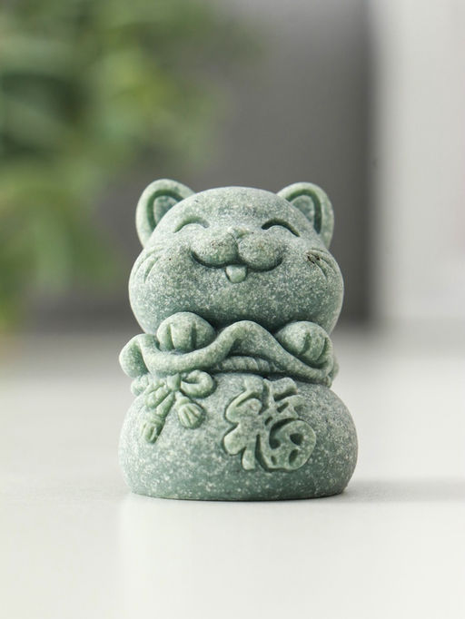 Сувенир песчаник "Манэки-нэко" набор 4 шт 4,3х4х5,5 см