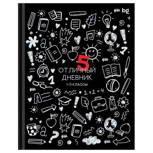 Дневник тв. об., 1-11 кл. "Отличный дневник" (Д5т40_лг 64716, BG) глянцевая ламинация