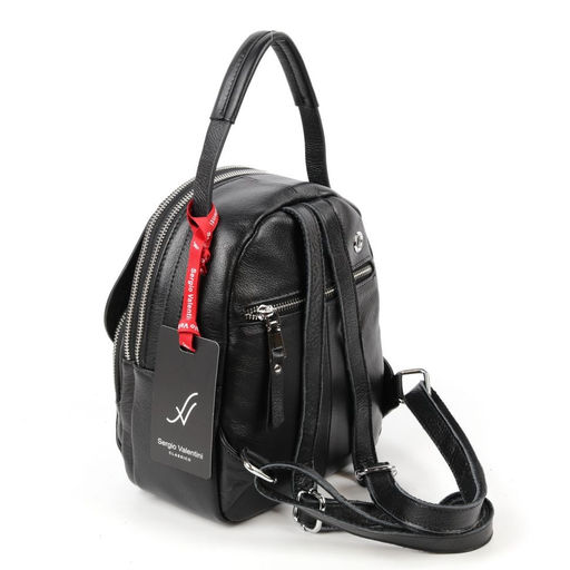 Женский кожаный рюкзак SV-13062 Блек - Sergio valentini фото 3