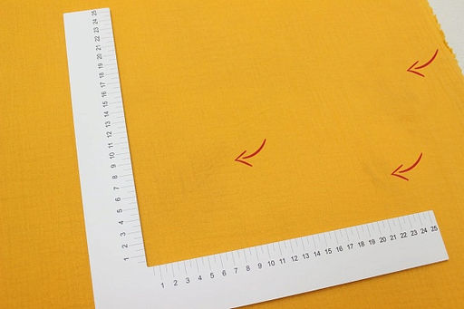 Муслин двухслойный с эффектом жатости цв.Оранжево-желтый, СОРТ2, ш.1.4м, хлопок-100%, 110гр/м.кв - Купава фото 6