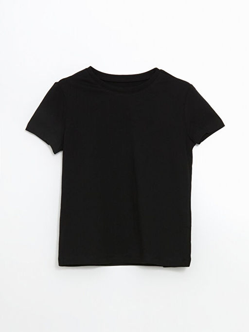 Bisiklet Yaka Basic K?sa Kollu K?z ?ocuk Ti??rt - Waikiki фото 4