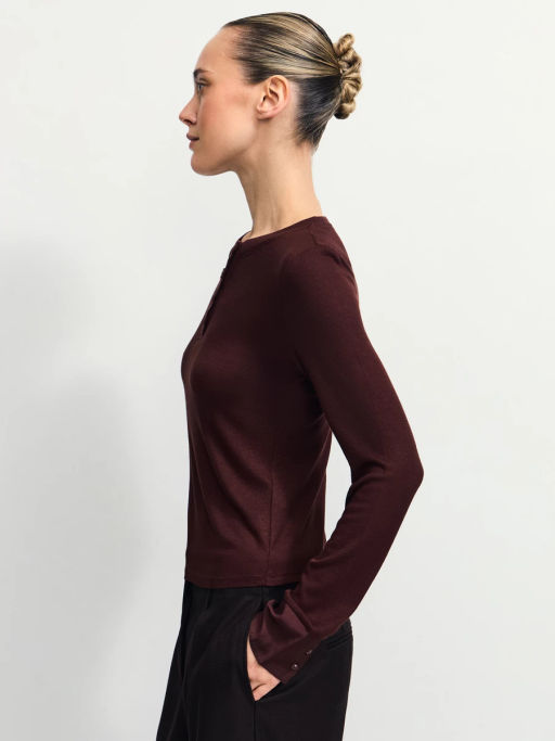 Лонгслив в рубчик из вискозы / Zarina  фото 5