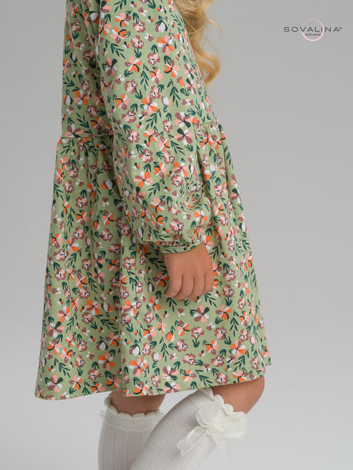 Платье Моана цветочки на хаки - Sovalina фото 31
