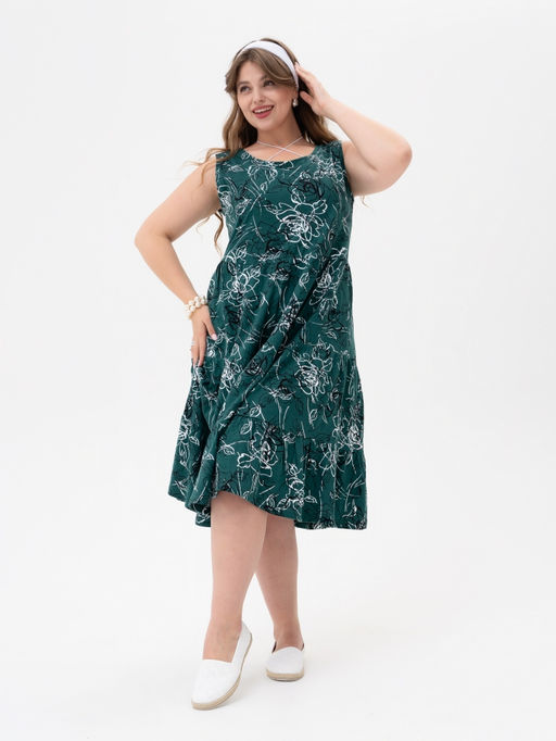 Сарафан( платье) с ярусной юбкой хлопок 100% - Binita фото 11