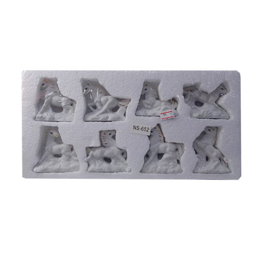 Лошадь символ 2026 года уп-8шт фарфор символ силы, мощи, достижения цели и победы 6см-7см