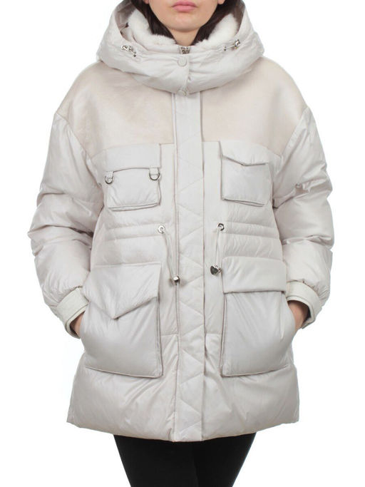 338-X28 LT. BEIGE Куртка зимняя женская (200 гр. холлофайбер)