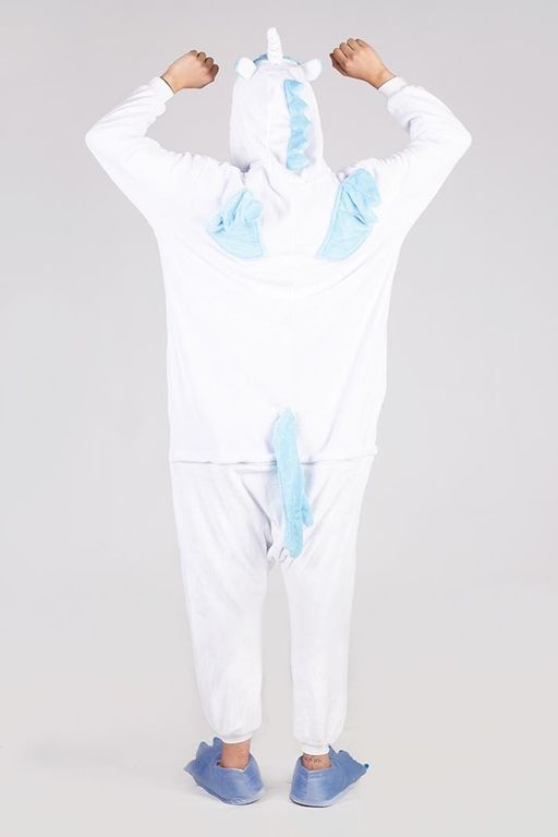 Пижама кигуруми голубой Единорог с крыльями