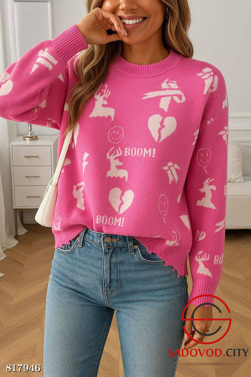 Свитер женский с рисунком - Bruno фото 5