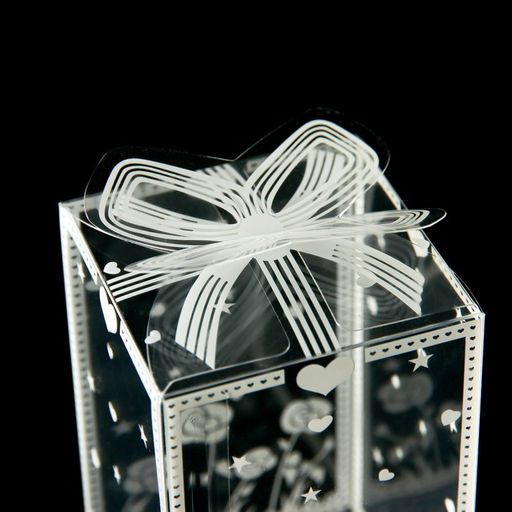 Цена за 5 шт. Складная прозрачная коробка из PVC, для упаковки подарков, Весеннее настроение, 6?6?10 см