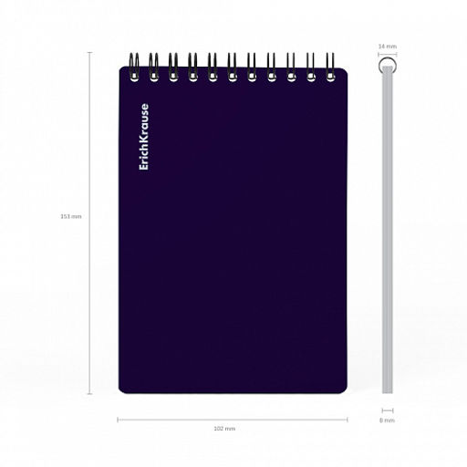 Цена за 4 шт. Блокнот с пластиковой обложкой на спирали ErichKrause Reef, А6, 80 листов, клетка_MIX-PACK  фото 9