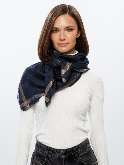 Платок жен. виск+шелк+люр 105х105 LSZ34-939-12 - Labbra фото 8