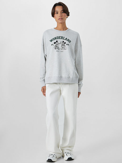 Свитшот женский серый с надписью Wonderland - Mark formelle фото 3