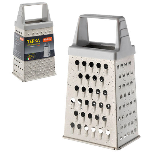 Терка четырехгранная MARMOLADA, окраска: мрамор светлый, высота 15,5 см арт.108300 /MALLONY/  фото 2