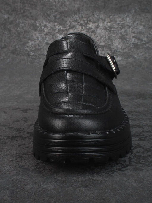 03-PDA165-3 BLACK Полуботинки женские (натуральная кожа)