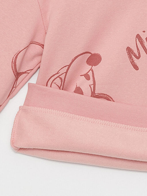 Minnie ve Mickey Mouse Bask?l? K?z ?ocuk Hoodie - Waikiki фото 2