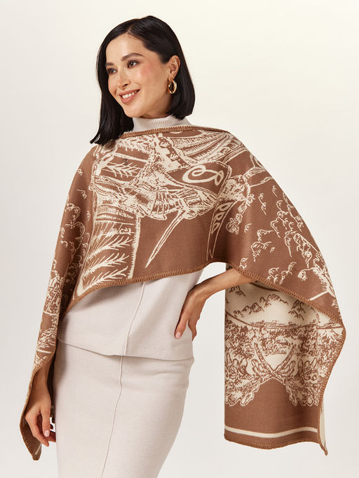 в составе ШЕРСТЬ  и КАШЕМИР Большой, мягкий, теплый  двусторонний палантин - Tantino фото 3