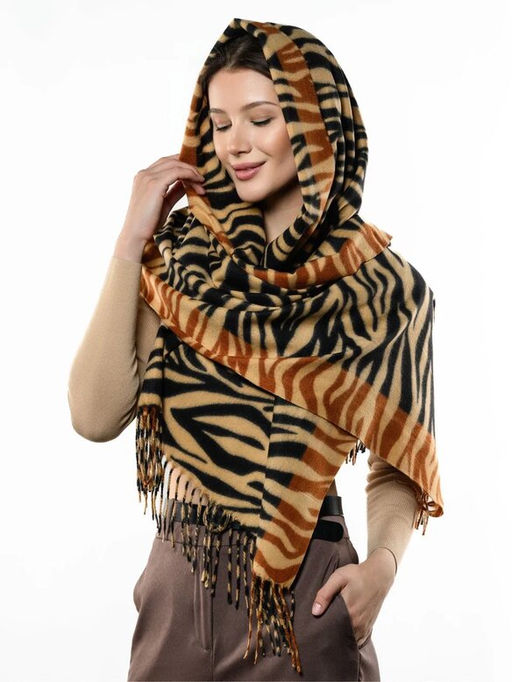 Яркий палантин с анималистичным принтом - Pretty mania фото 6