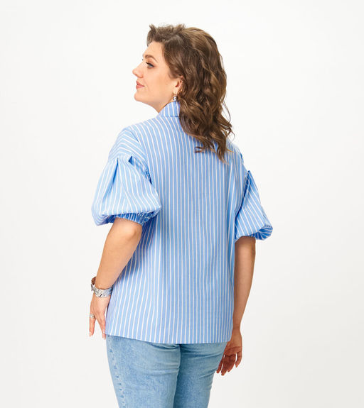 Блуза Svetlana Style 2130 голубой+белый