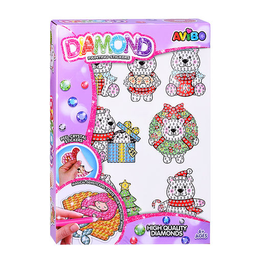 Мозаика алмазная "Северные мишки" в  коробке