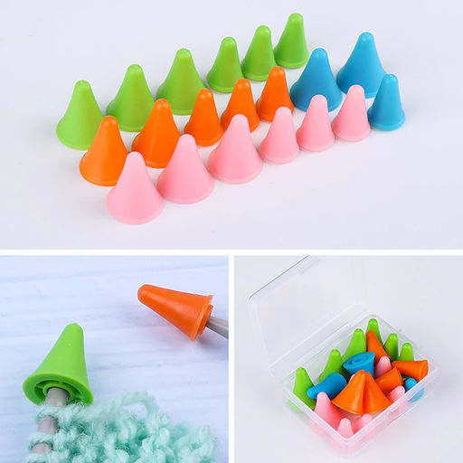 Цена за 3 шт. Набор заглушек для спиц, d=1.8 / 1.3 см, 12 шт., разноцветный