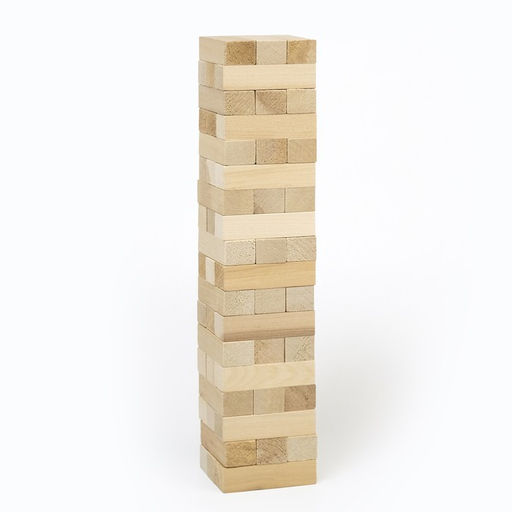 Падающая башня дженга, настольная игра «Березка» макси, 54 бруска