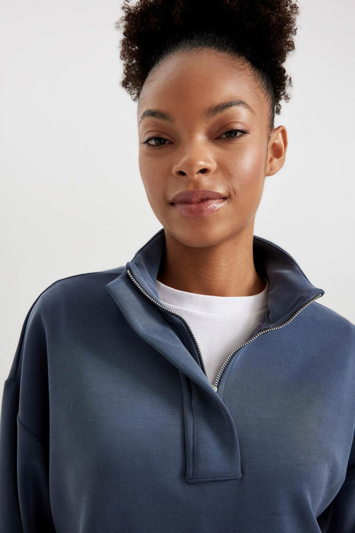 DeFactoFit Спортивная толстовка Oversize премиум-класса с высоким воротником  фото 18