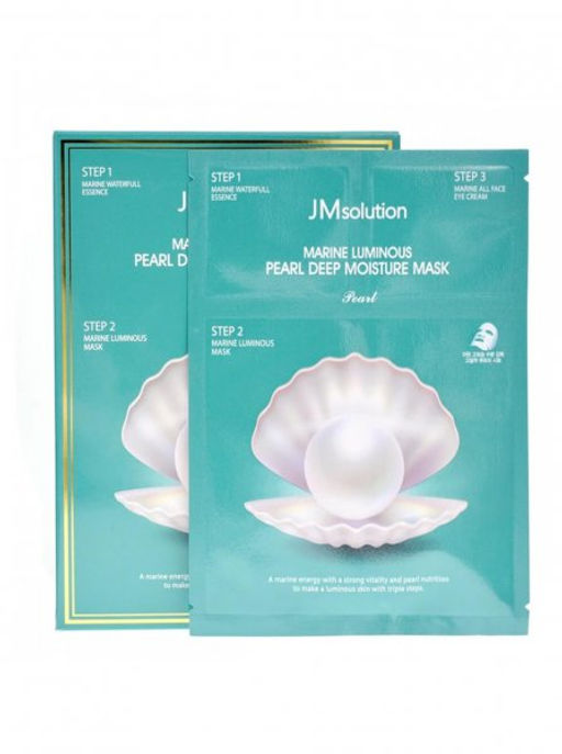 Маска трехшаговая увлажняющая для сияния кожи JMSOLUTION Marine Luminous Pearl Moisture Mask, 1,5ml+27ml+1,5ml