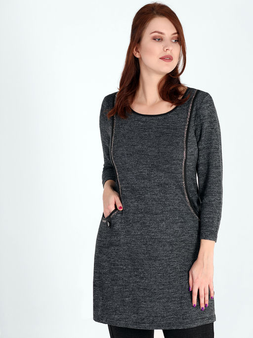 Туника темно-серая с карманами больших размеров