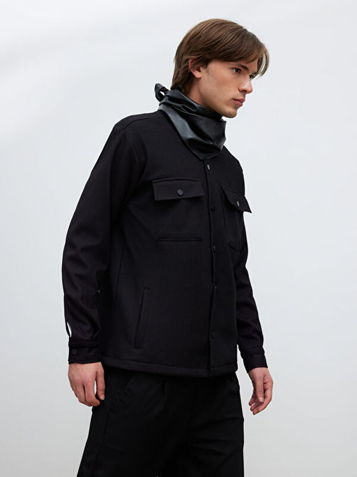 Regular Fit Erkek Dokulu G?mlek Ceket