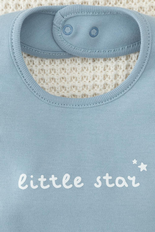 К 8526/пыльно-синий(little star) фартук-нагрудник яс - Crockid фото 2