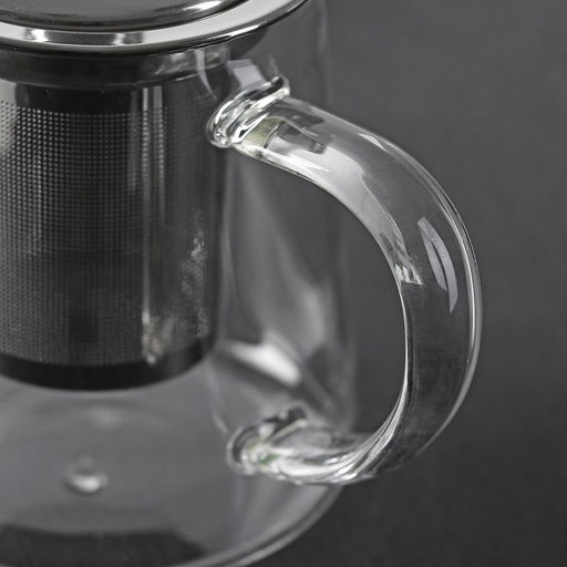 Чайник стеклянный заварочный с металлическим ситом «Квадро», 350 мл