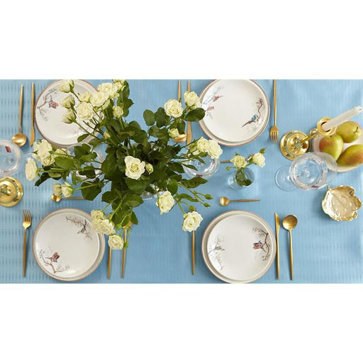 Скатерть Этель Shine 150*220 +/-3см, цв.серо-синий, пл. 192 г/м2, хл с ВГМО  фото 8