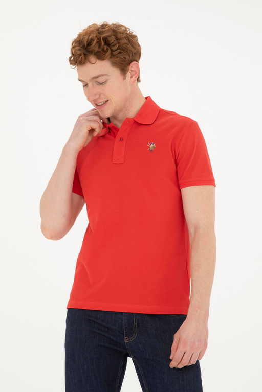 Мужская красная базовая футболка - U.s. polo assn фото 3