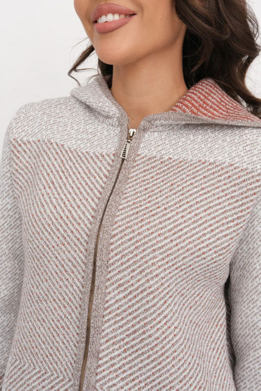 ЗЛАТА Кардиган С 2065/кофейный микс