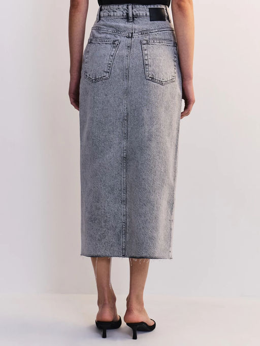 Джинсовая юбка миди с разрезом спереди ZR2605092350-107 / Zarina  фото 8